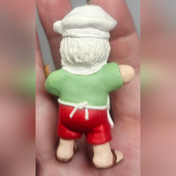 Vintage Hallmark 1988 Kiss The Claus Keepsake Christmas Ornament Barbeque Santa - Picture 4 of 15